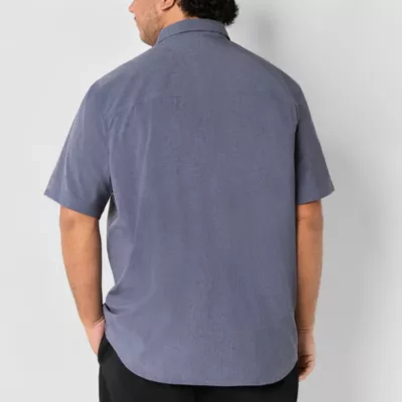 Stylus Mens Short Sleeve Regular Fit Big and Tall Button-Down Shirt