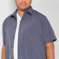 Stylus Mens Short Sleeve Regular Fit Big and Tall Button-Down Shirt