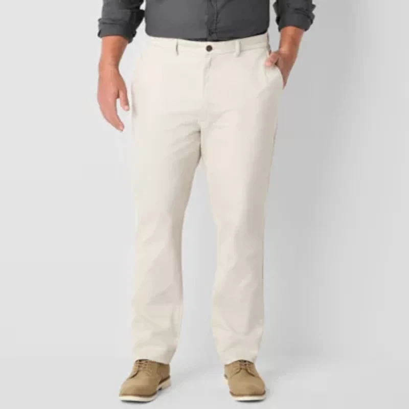 St. John's Bay Stretch Chino Mens Slim Fit Tall Flat Front Pant