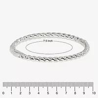Sparkle Allure Womens Cubic Zirconia Pure Silver Over Brass Bangle Bracelet