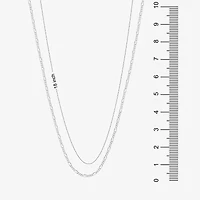 Silver Reflections Silver Reflections Womens Pure Silver Over Brass 18 Inch Figaro Chain Necklace