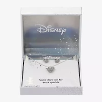 Disney Classics Womens Crystal 14k Rose Gold Over Brass Pure Silver Over Brass Bow Minnie Mouse 2-pc. Jewelry Set