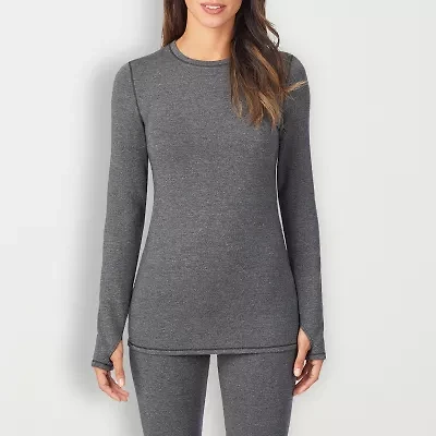 Cuddl Duds Womens Ultra Cozy Crew Neck Long Sleeve Thermal Shirt