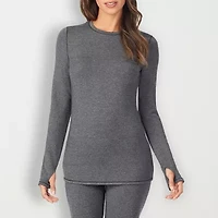 Cuddl Duds Womens Ultra Cozy Crew Neck Long Sleeve Thermal Shirt