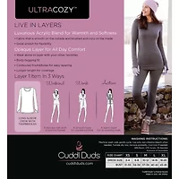 Cuddl Duds Womens Ultra Cozy Crew Neck Long Sleeve Thermal Shirt