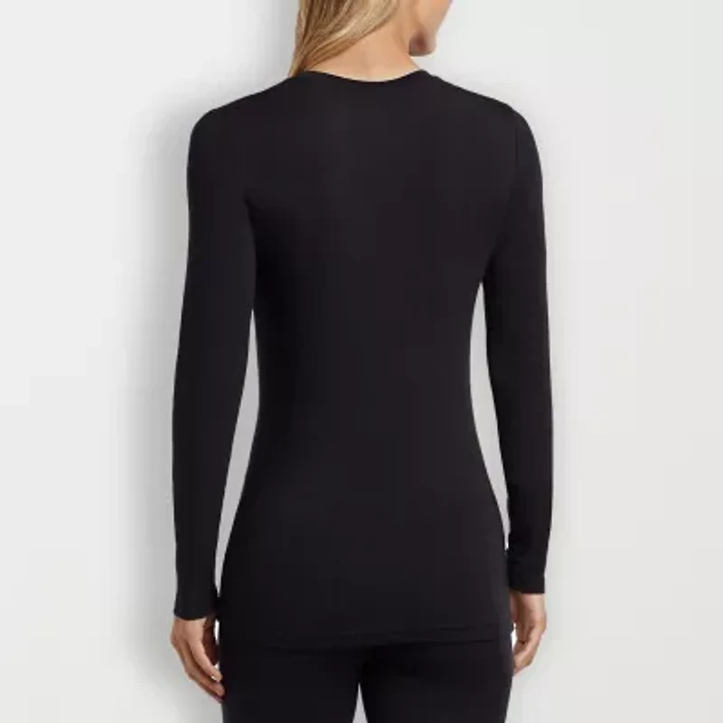 Cuddl Duds Womens Softwear Crew Neck Long Sleeve Thermal Shirt