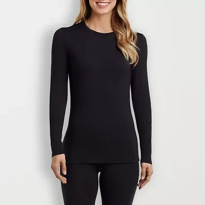 Cuddl Duds Womens Softwear Crew Neck Long Sleeve Thermal Shirt