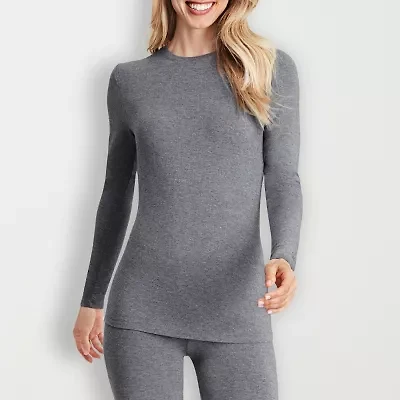 Cuddl Duds Womens Softwear Crew Neck Long Sleeve Thermal Shirt