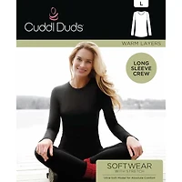 Cuddl Duds Womens Softwear-Plus Crew Neck Long Sleeve Thermal Shirt