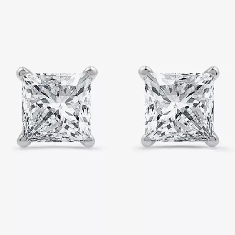 1 1/4 CT. T.W. Lab-Grown (G / Si1-Si2) Diamond Princess-cut Stud Earrings 10K or 14K Gold