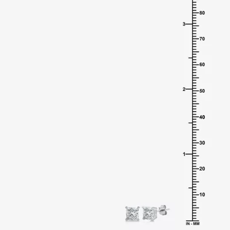 1 1/4 CT. T.W. Lab-Grown (G / Si1-Si2) Diamond Princess-cut Stud Earrings 10K or 14K Gold