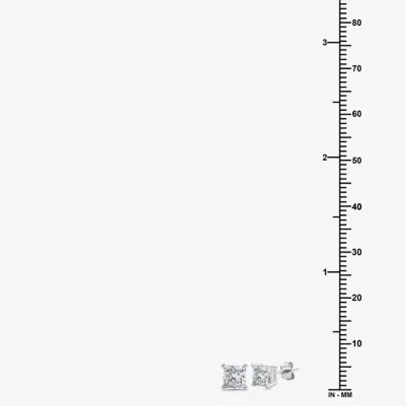 1 3/8 CT. T.W. Lab-Grown (G / Si1-Si2) Diamond Princess-cut Stud Earrings 10K or 14K Gold