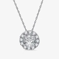 Yes, Please! Womens Lab Created White Sapphire 2-pc. Pendant Necklace Set