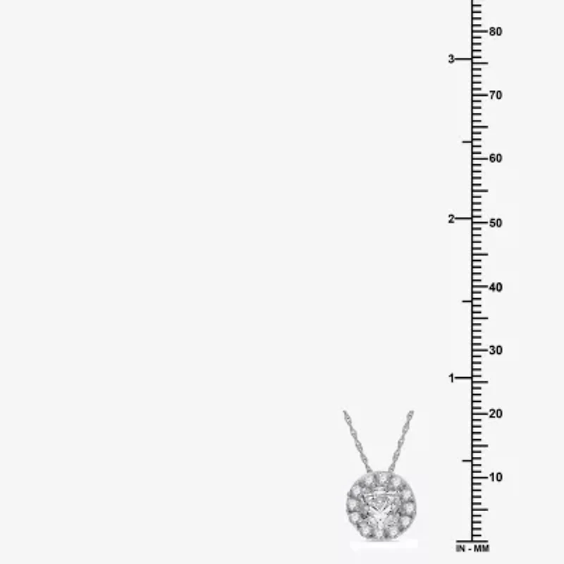 Yes, Please! Womens Lab Created White Sapphire 2-pc. Pendant Necklace Set