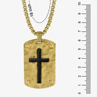 Mens Stainless Steel Cross 2-pc. Jewelry Set