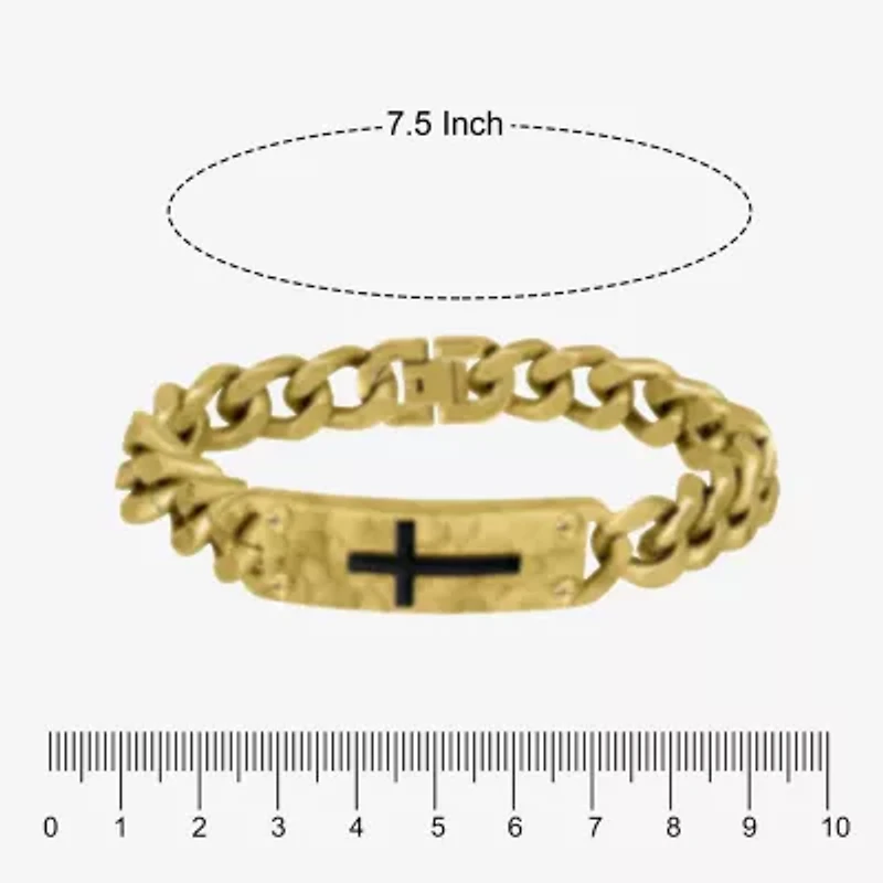 Mens Stainless Steel Cross 2-pc. Jewelry Set