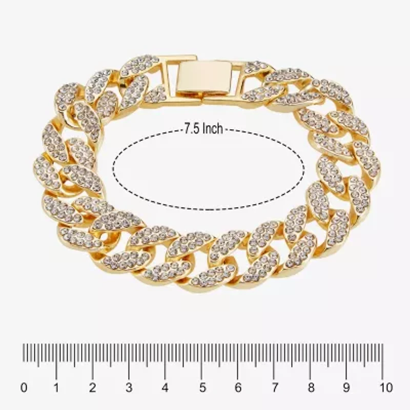 Mens Stainless Steel Solid Curb Chain Bracelet