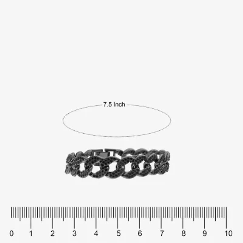 Mens Stainless Steel / Inch Curb Chain Bracelet