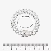 Mens Stainless Steel Solid 8 1/2 Inch Link Bracelet