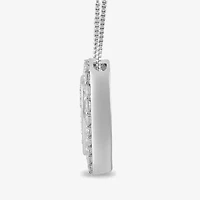 Womens 1/ CT. T.W. Lab Grown White Diamond Sterling Silver Heart 18 Inch Pendant Necklace