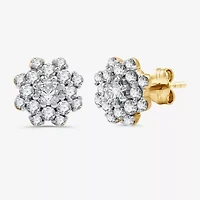 Diamond Blossom Womens 1 CT. T.W. Lab Grown White Diamond Flower Pendant Necklace Set