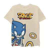 Little & Big Kid Boys Crew Neck Short Sleeve Regular Fit Sonic the Hedgehog Graphic T-Shirt