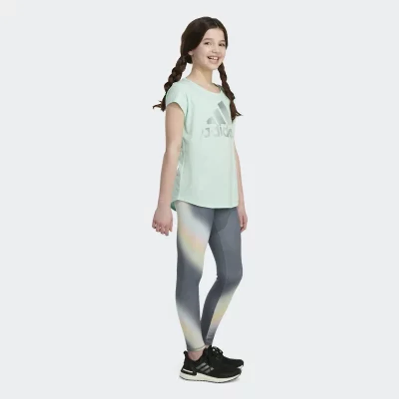 adidas Big Girls Mid Rise Full Length Leggings