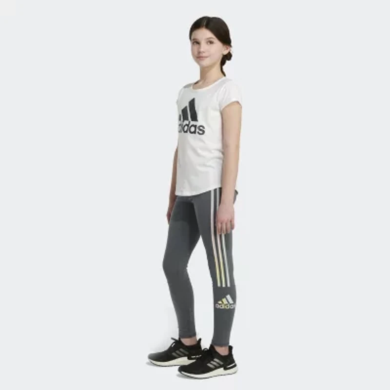 adidas Big Kid Girls Mid Rise Active Full Length Leggings