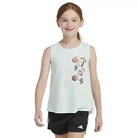 adidas Big Kid Girls Crew Neck Sleeveless Active Tank Top