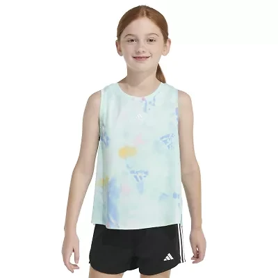 adidas Big Kid Girls Crew Neck Sleeveless Active Tank Top