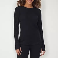 Cuddl Duds Womens Cozy Stretch Crew Neck Long Sleeve Thermal Shirt
