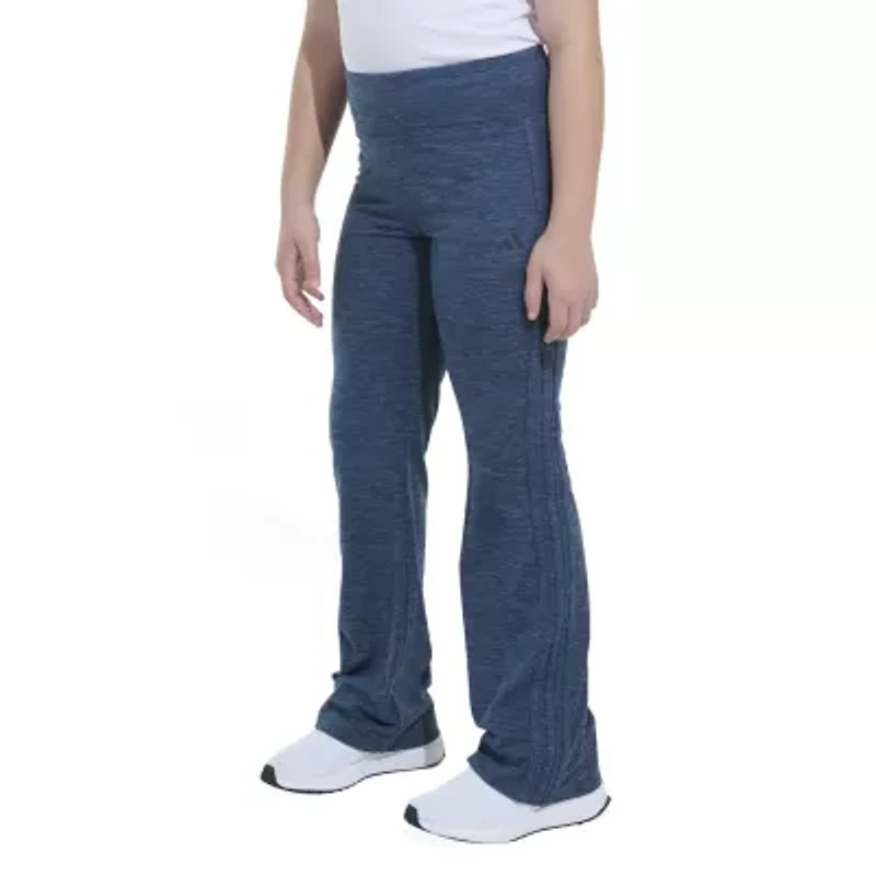 adidas Big Kid Girls Comfort Waistband Flare Mid Rise Regular Fit Flat Front Pant
