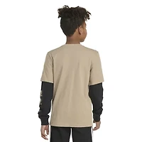 adidas Big Kid Boys Crew Neck Long Sleeve Active T-Shirt