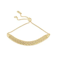 Made in Italy Womens 18K Gold Over Silver Round Bolo Bracelet