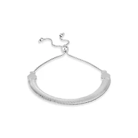 Made in Italy Womens Sterling Silver Round Bolo Bracelet