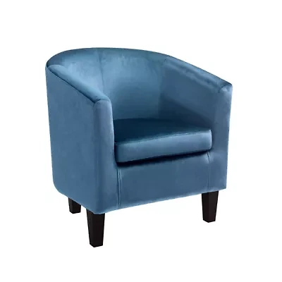 Corliving Antonio Velvet Barrel Chair