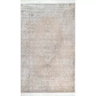 nuLoom Vintage Medallion Cantrell Fringe Area Rug