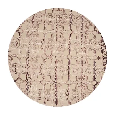 Safavieh Dip Dye Collection Danny Floral Round Area Rug