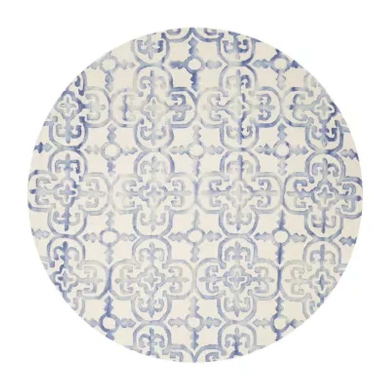 Safavieh Dip Dye Collection Danny Floral Round Area Rug