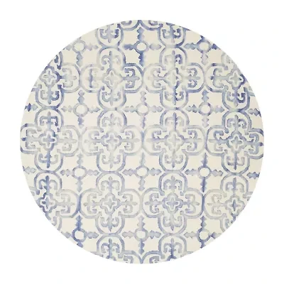 Safavieh Dip Dye Collection Danny Floral Round Area Rug