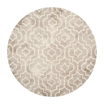 Safavieh Dip Dye Collection Devnet Geometric Round Area Rug