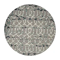 Safavieh Dip Dye Collection Diamond Geometric Round Area Rug