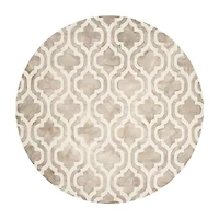 Safavieh Dip Dye Collection Elfrida Geometric Round Area Rug