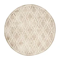 Safavieh Dip Dye Collection Jalen Geometric Round Area Rug