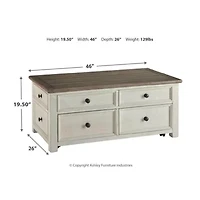 Signature Design by Ashley® Roanoke 4-Drawer Lift-Top Coffee Table