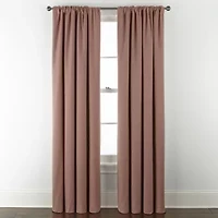 Linden Street Naturals 3-Ways To Hang Rod Pocket Back Tab 100% Blackout Single Curtain Panel