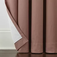 Linden Street Naturals 3-Ways To Hang Rod Pocket Back Tab 100% Blackout Single Curtain Panel