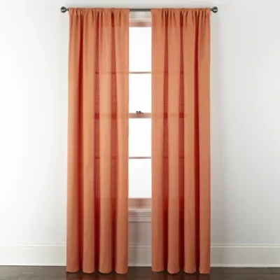 Home Expressions Stockholm Solid Rod Pocket Light-Filtering Single Curtain Panel