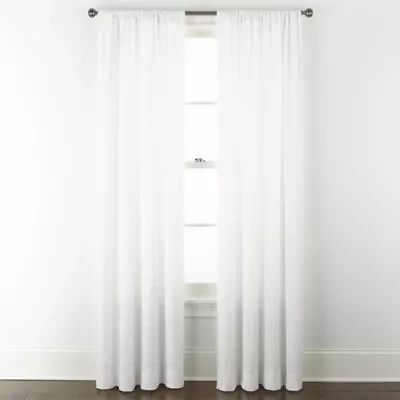 Home Expressions Stockholm Solid Rod Pocket Light-Filtering Single Curtain Panel