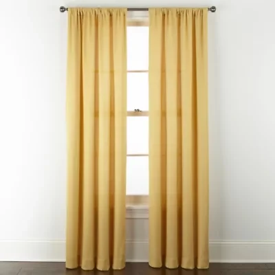 Home Expressions Stockholm Solid Rod Pocket Light-Filtering Single Curtain Panel